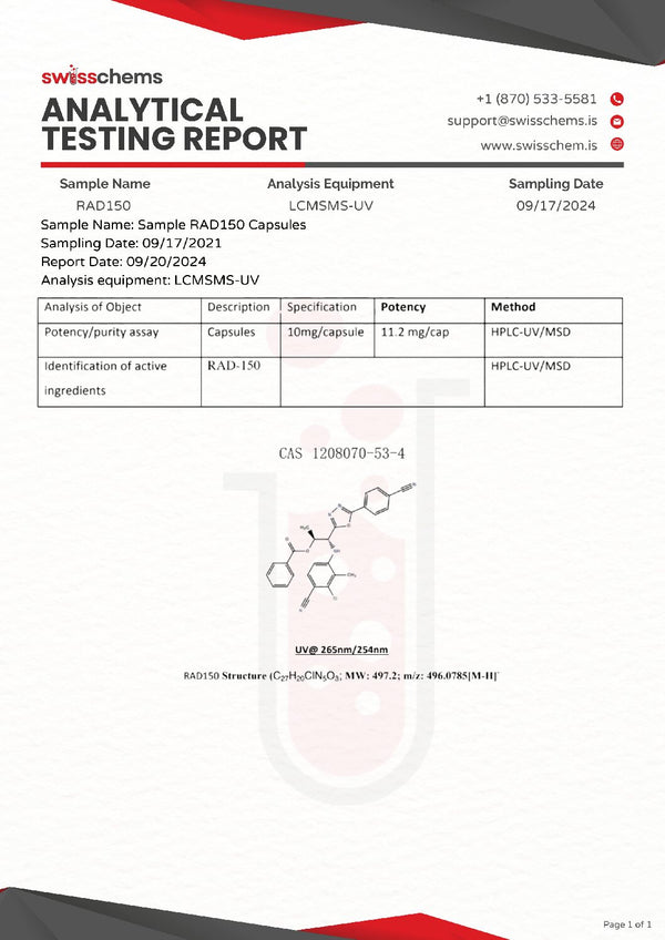 RAD-150 (TLB-150), 600mg (10mg/capsule)