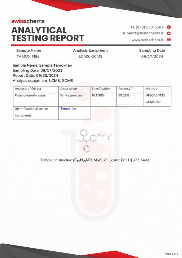 Tamoxifen, 1200mg (20mg/capsule)